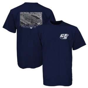  Georgia Southern Eagles Navy Blue Stadium T shirt: Sports 
