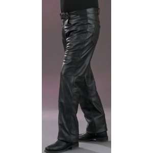  Mossi Mens Leather Pants 30 X 34 Black Automotive
