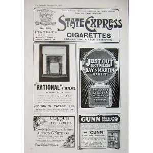  1907 State Express Cigarettes Fireplace Boot Polish