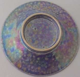 Beautiful Small Ruskin Pottery Iridescent Lustre Footed Dish Dated 