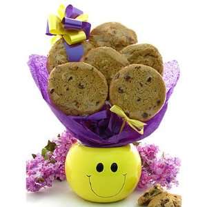 Smiley Face Cookie Gift Planter   6 Grocery & Gourmet Food