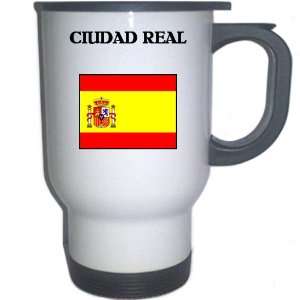  Spain (Espana)   CIUDAD REAL White Stainless Steel Mug 