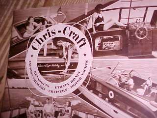 sweet 1951 Chris Craft Catalog CLASSIC Wood Boats  