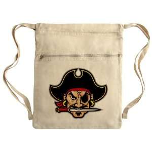  Messenger Bag Sack Pack Khaki Pirate Head with Knife 