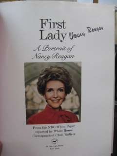   LadyA Portrait Nancy Reagan Chris Wallace SIGNED 9780312292430  