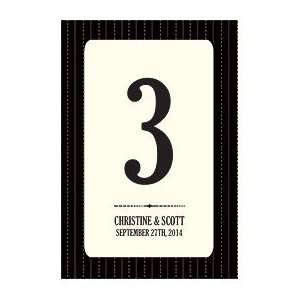 Black Wine Bottle Table Numbers Labels Pinstripe  Kitchen 