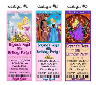 BELLE Beauty Beast PRINCESS BIRTHDAY INVITATIONS Party  