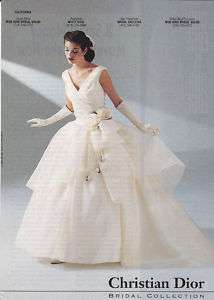 1997 CHRISTIAN DIOR Wedding Gown Pretty Bride Print Ad  