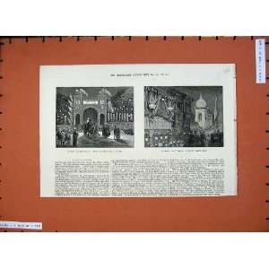   1875 Bombay Illuminations Arch Souci Parell Purdah Log