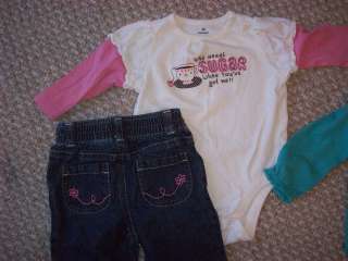 LOT* BABY GIRL CLOTHES OUTFITS 3 6 months Carters Old Navy & OshKosh 