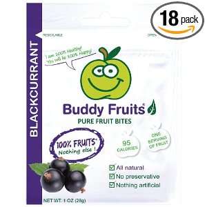 Buddy Fruits Pure Fruit Bites, Blackcurrant, 1 Ounce (Pack of 18)