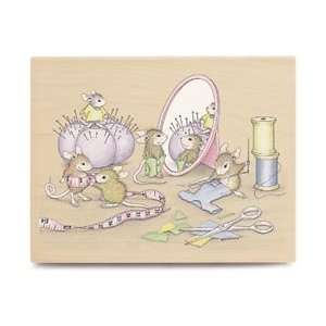  Mouse Mounted Rubber Stamp 3.75X5 Alterations Sew & Co