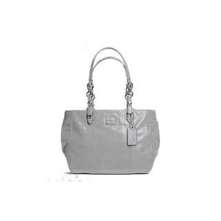   : Authentic Coach Dove Grey Patent Leather Mia Tote Bag 15738: Shoes
