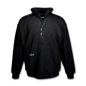  Double Thick 1/2 Zip 4002424005555 Black Heavy Duty 2 layer cotton 