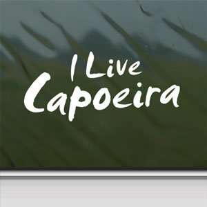   Capoeira White Sticker Car Laptop Vinyl Window White Decal Arts