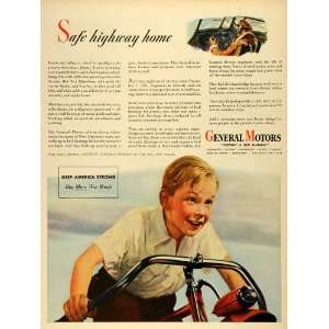  1944 Ad General Motors Bearings Pilot Cockpit Bicycle 