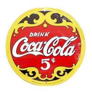  Yellow, Black and Red 5 cent Coke Sign COCS60070