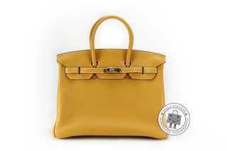 MPRS NEW HERMES BIRKIN MOUTARDE TAURILLON CLEMENCE TOTE BAG GHW  