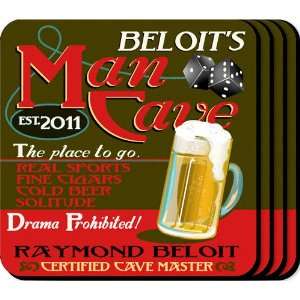  Wedding Favors Man Cave Personalized Coaster Set: Health 