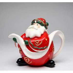   Christmas Figurine Collectible   Santa Teapot