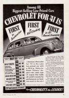 1941 Chevrolet 4 door Sedan First in Hill Climbing Ad  