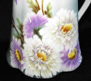 Large French Antique Keller & Guerin Floral Pitcher 1900 to 1920 
