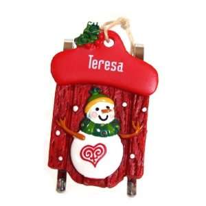  Ganz Personalized Teresa Christmas Ornament: Home 