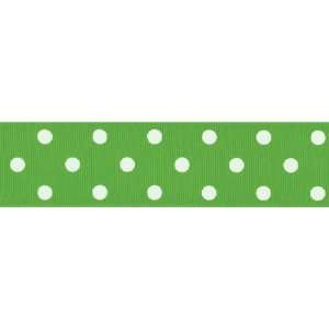  Offray Novelty GG Polka Dot 1 1/2 9 Feet Apple Green 