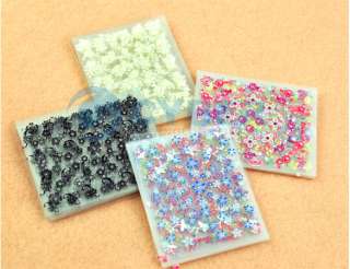 50x 3D Design Tip Nail Art Sticker Decal Manicure Mix Color Flower