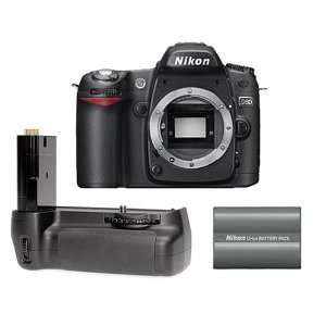  Nikon D80 10.2MP Digital SLR Camera Body + Nikon MB D80 
