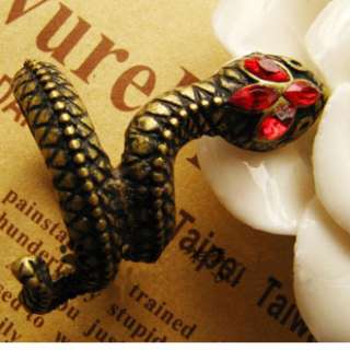 Vintage Antique style Brass Snake cobra little finger womens fashion 