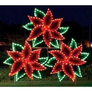   Holiday Display 1501 LED Commercial Poinsettia Cluster   C7 LED Lights