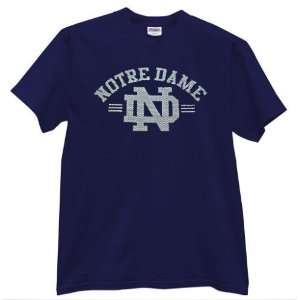   Notre Dame Fighting Irish Navy DOT GAMES T shirt: Sports & Outdoors