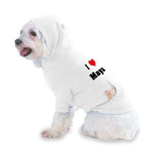  I Love/Heart Maya Hooded T Shirt for Dog or Cat LARGE 