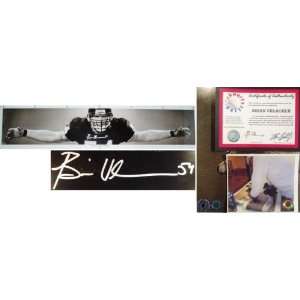  Brian Urlacher Signed Bear Hug B&W Poster