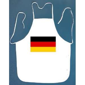  German Flag BBQ Barbeque Apron with 2 Pockets   White 