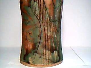 Spectacular Charles Counts Studio Pottery Sgraffito Vase  