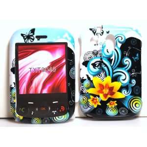 Black with Blue Yellow Flower Forest Butterfly Pantech Jest TXT8040 