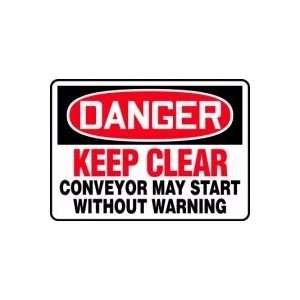  DANGER KEEP CLEAR CONVEYOR MAY START WITHOUT WARNING 10 x 