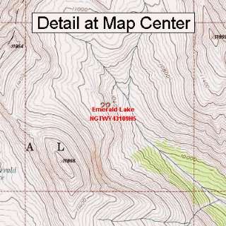   Topographic Quadrangle Map   Emerald Lake, Wyoming (Folded/Waterproof