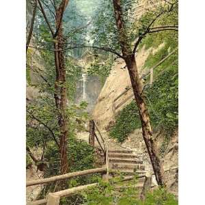 Vintage Travel Poster   Shanklin Chine Isle of Wight England 24 X 18