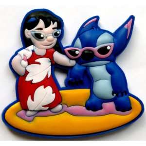 Stitch & Lilo fun in the sun wearing shades Disney ~ Fridge Magnet 
