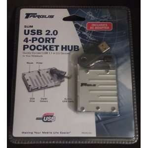  Targus PAUH217U 4 Port Ultra Mini USB 2.0 Hub Electronics