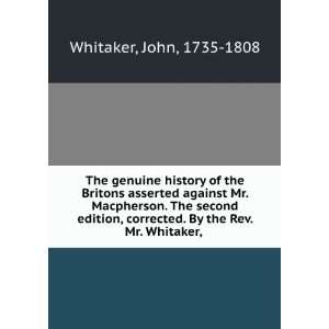   corrected. By the Rev. Mr. Whitaker, John, 1735 1808 Whitaker Books