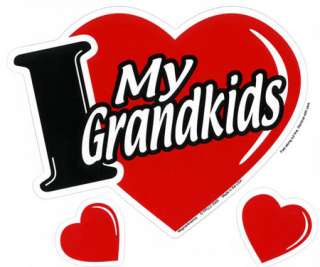 Love My Grandkids 3 in 1 Heart Car Magnet  