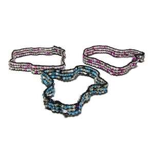  Set of 3 Seed Bead Stretch Fashion Bracelets, Assorted 