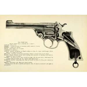  1948 Print .38 mm Enfield British Service Pistol Revolver 