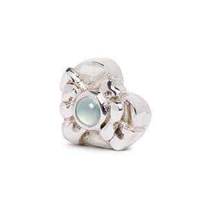 March Birthstone Aquamarine Bead Charm in Sterling Silver By Novobeads 