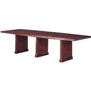  10 Wood Veneer Boat Shaped Conference Table: Office 