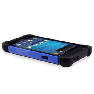 Shield Blue Dual Layer Gel Case Hard Cover for Samsung Galaxy S2 AT 